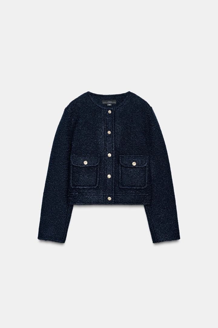 完売品 ZARA ブークレジャケット Mサイズ　新品タグ付き