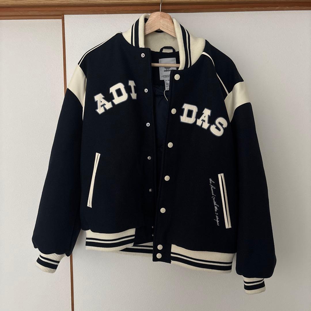 adidas スタジャン XL ネイビー刺繍