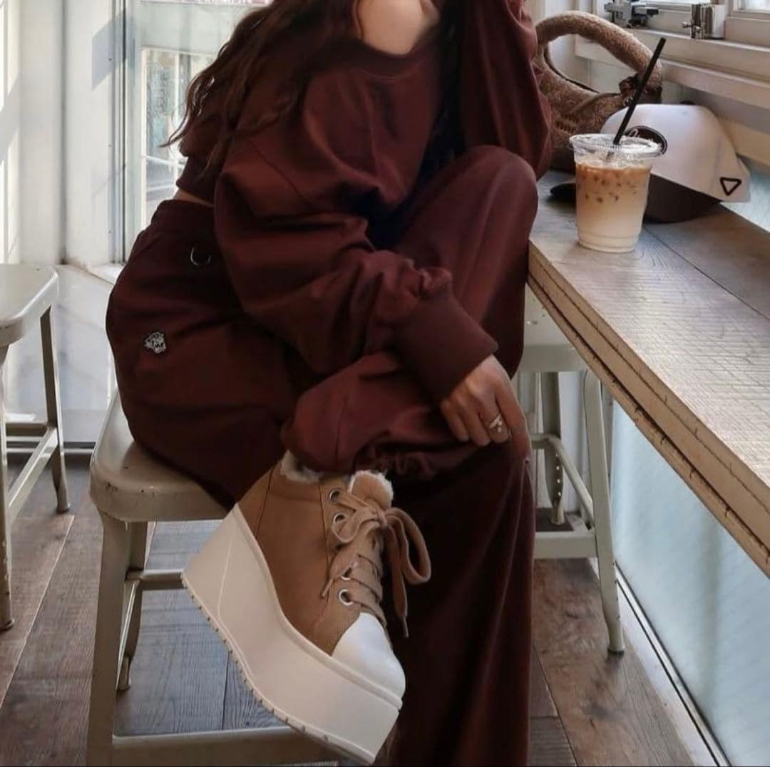 CRAMMY プラットフォーム スエードスニーカー Mサイズ 新品未使用