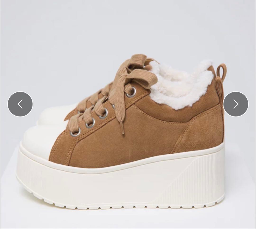 CRAMMY プラットフォーム スエードスニーカー Mサイズ 新品未使用