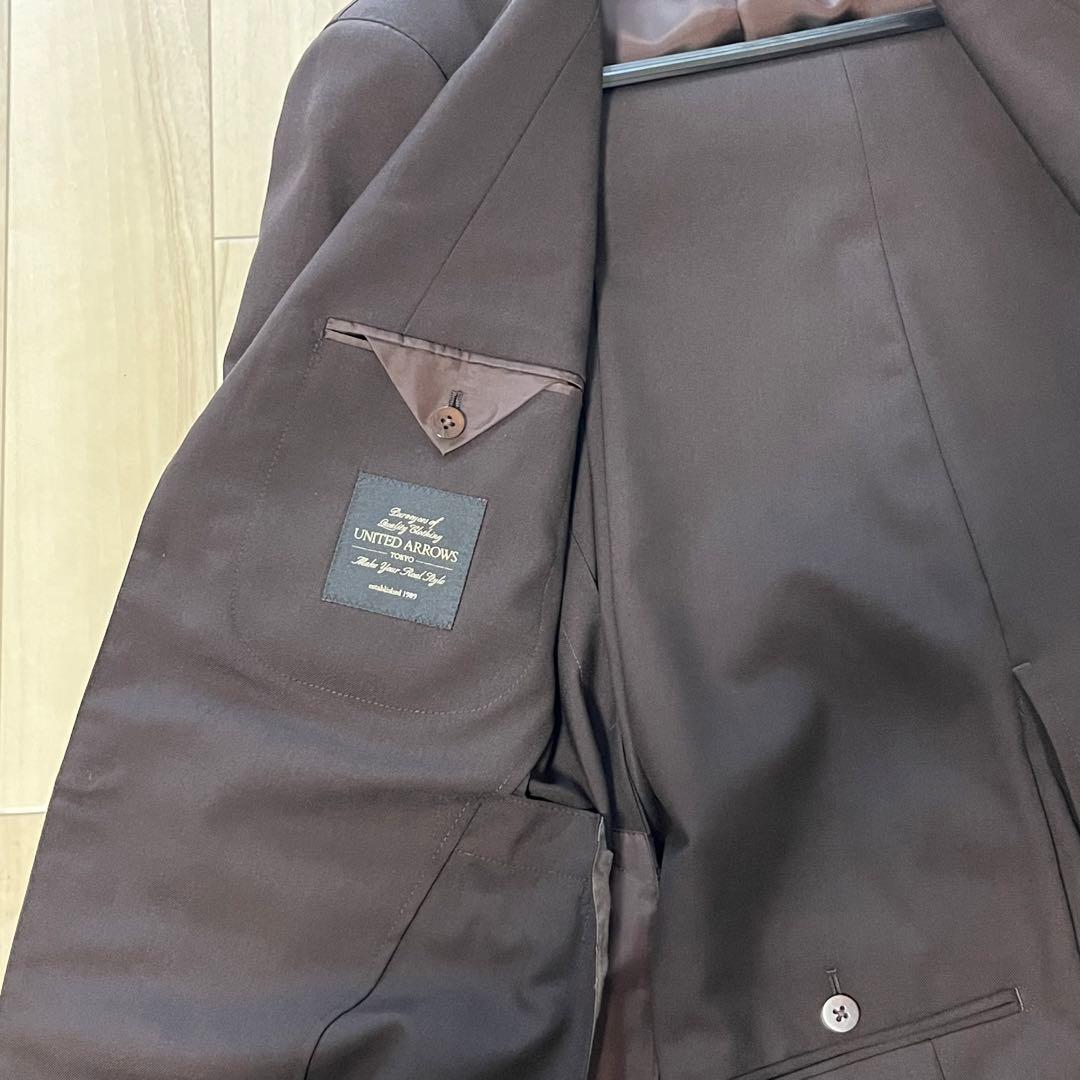 UNITED ARROWS CANONICO社 ダークブラウンスーツ 46