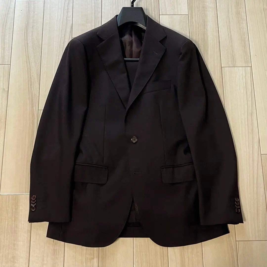 UNITED ARROWS CANONICO社 ダークブラウンスーツ 46