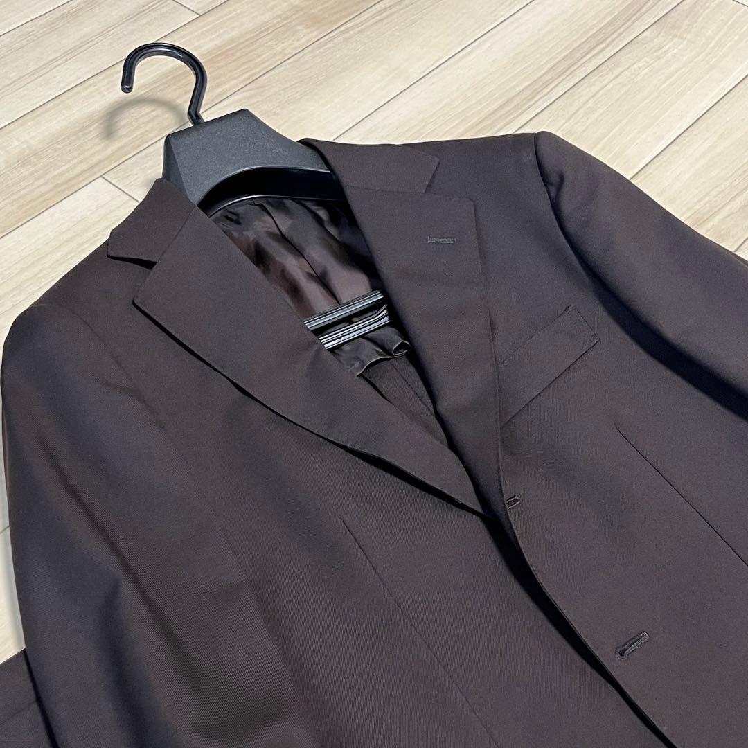 UNITED ARROWS CANONICO社 ダークブラウンスーツ 46