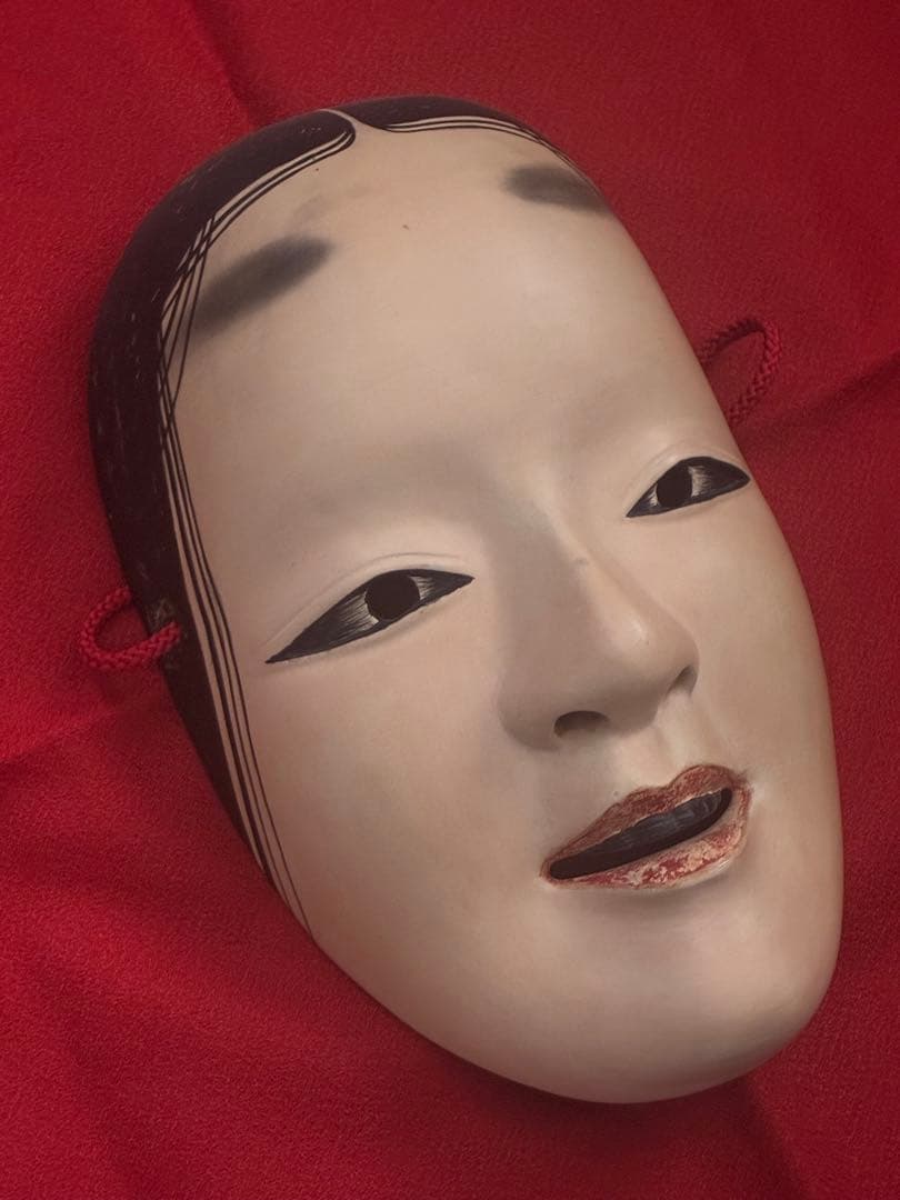 能面　増女　木彫り