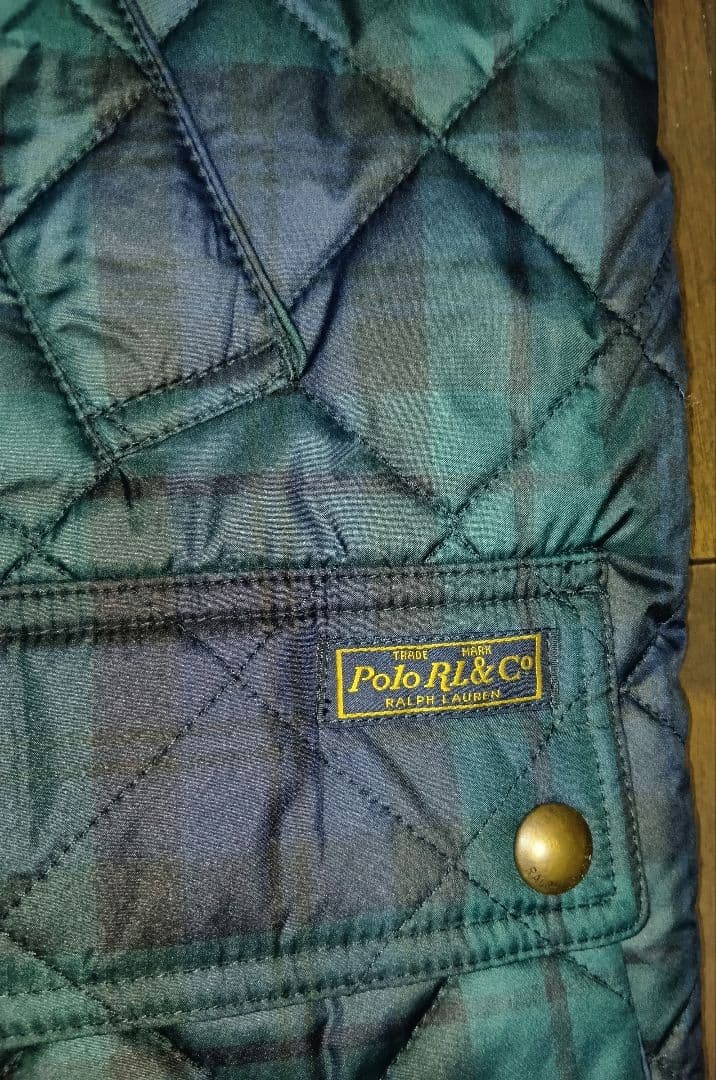 Polo Ralph Lauren ブラックウォッチ キルティングベスト M