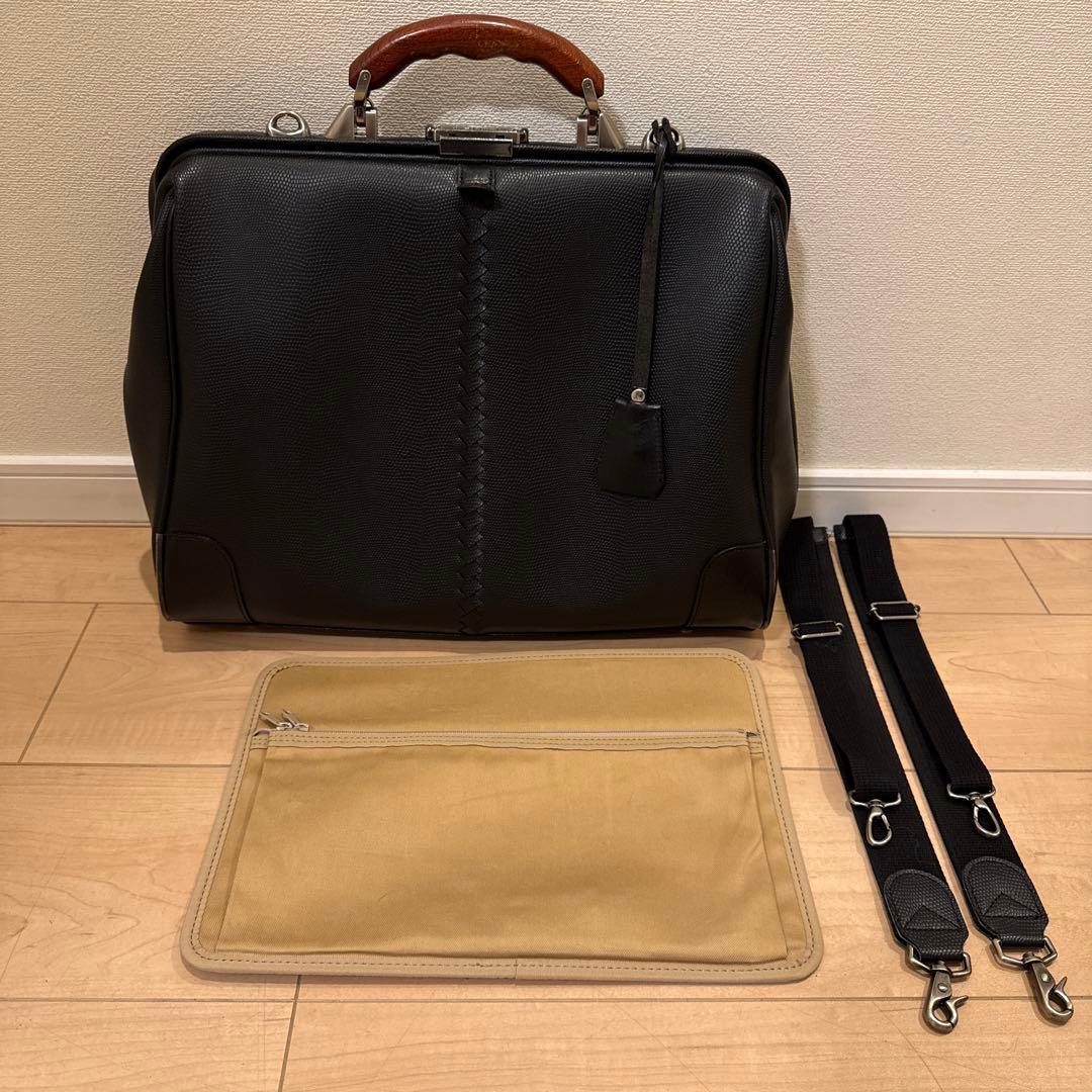 豊岡鞄　YOUTA LIZARD3WAY横ダレス　黒