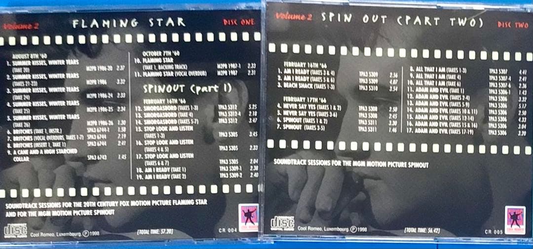 BOX欠品 ELVIS PRESLEY CELLULOID ROCK CDセット