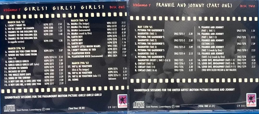 BOX欠品 ELVIS PRESLEY CELLULOID ROCK CDセット