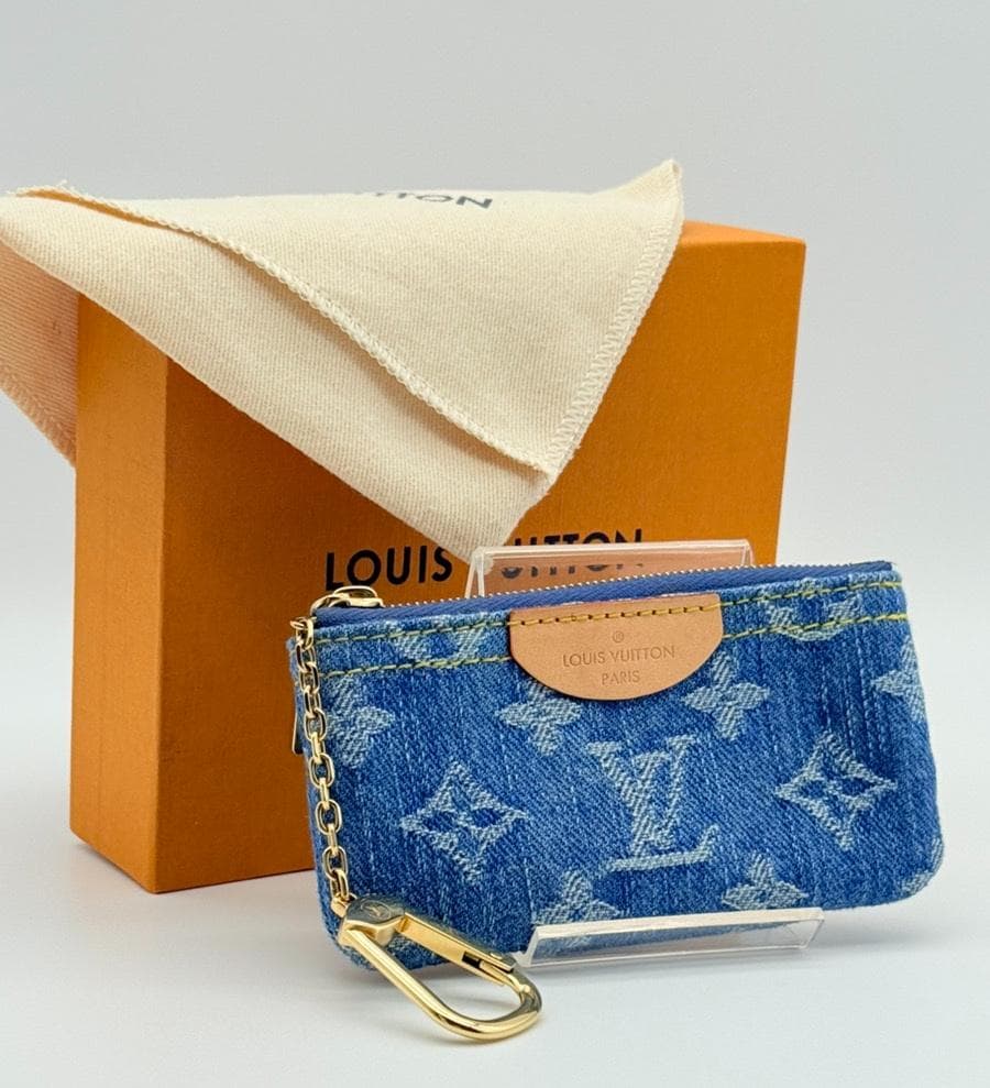 未使用◇ルイヴィトン モノグラムデニム ポシェット・クレ ケース