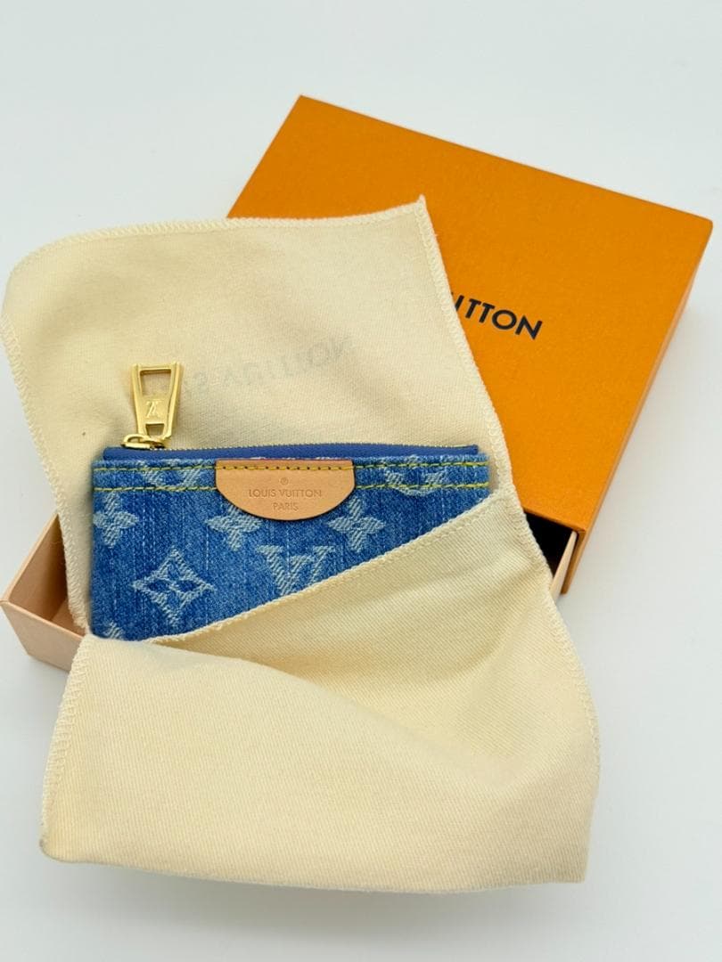 未使用◇ルイヴィトン モノグラムデニム ポシェット・クレ ケース