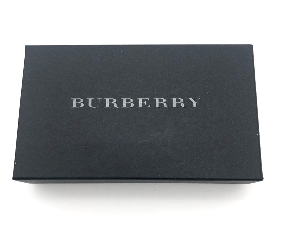 R 未使用品！！BURBERRY ブラック レザー キーケース　バーバリー