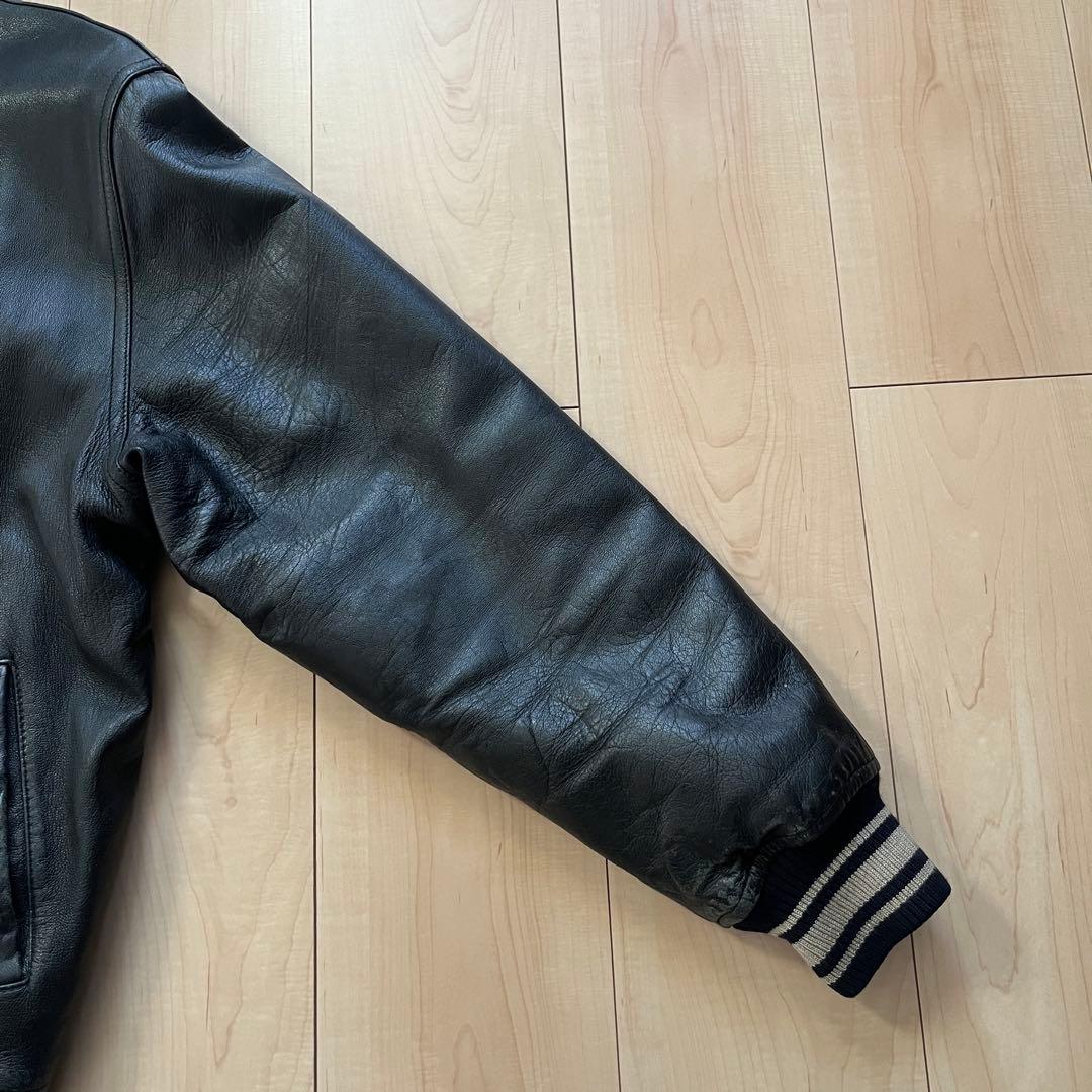 ぼ*ー様 90s ECKO UNLTD　レザー スタジャン ラムレザー