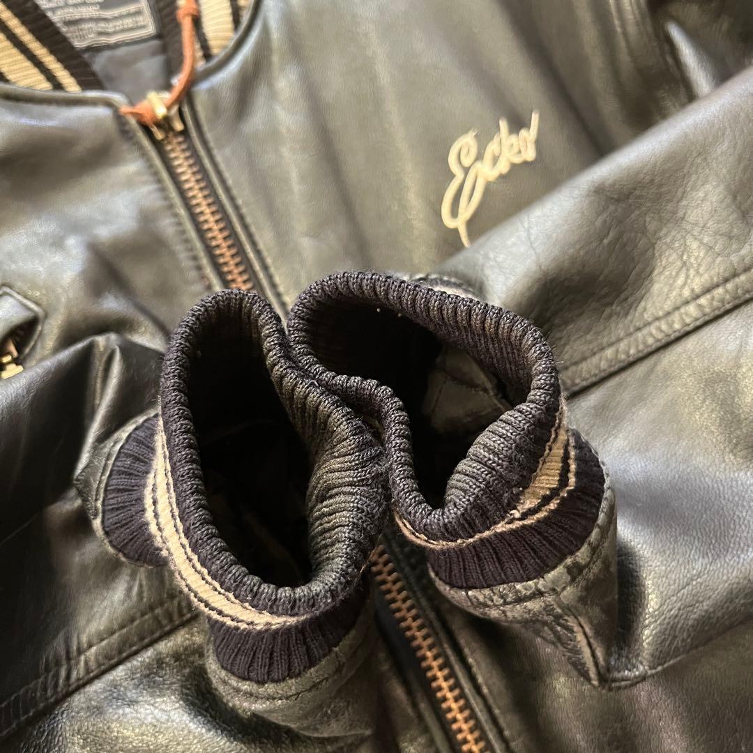 ぼ*ー様 90s ECKO UNLTD　レザー スタジャン ラムレザー