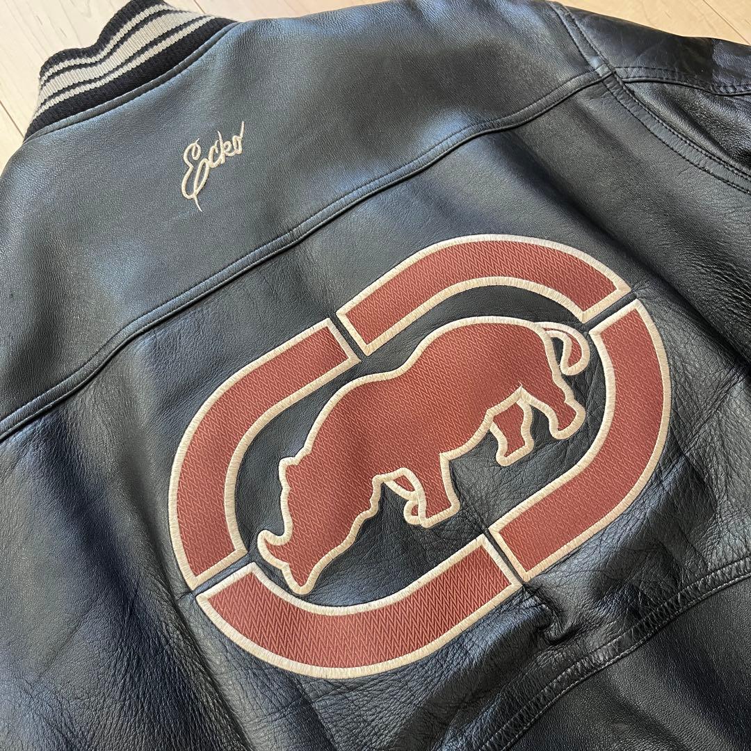ぼ*ー様 90s ECKO UNLTD　レザー スタジャン ラムレザー
