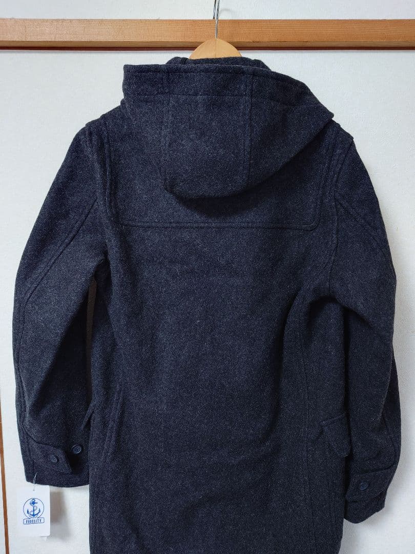 FIDELITY　チャコールグレー ダッフルコート ウール　Lサイズ