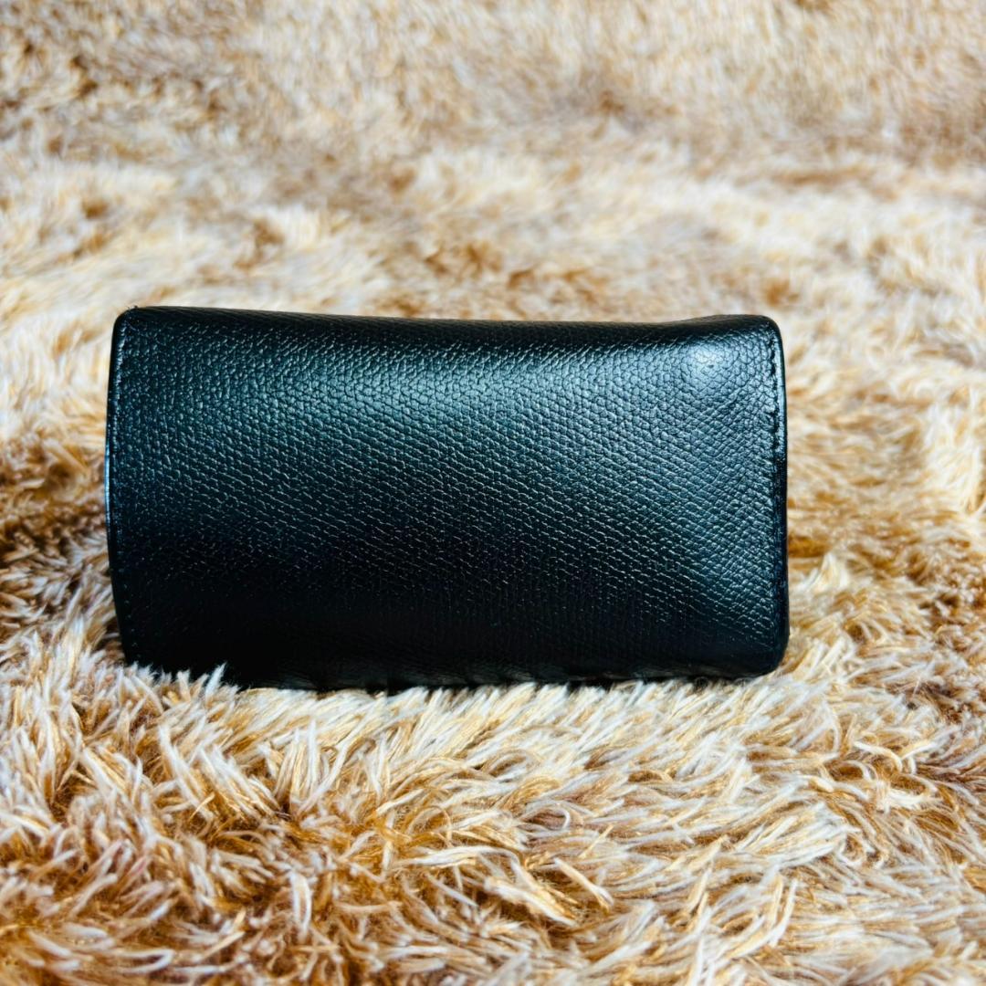 CHANEL 6連　キーケース ブラック　ココボタン　ココマーク　レザー