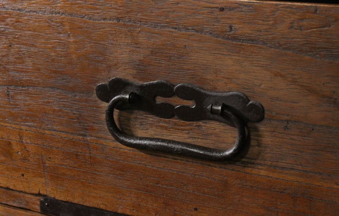 庄内箪笥 レトロ アンティーク 扉付4杯 前桐 時代箪笥 サイドボード 古家具