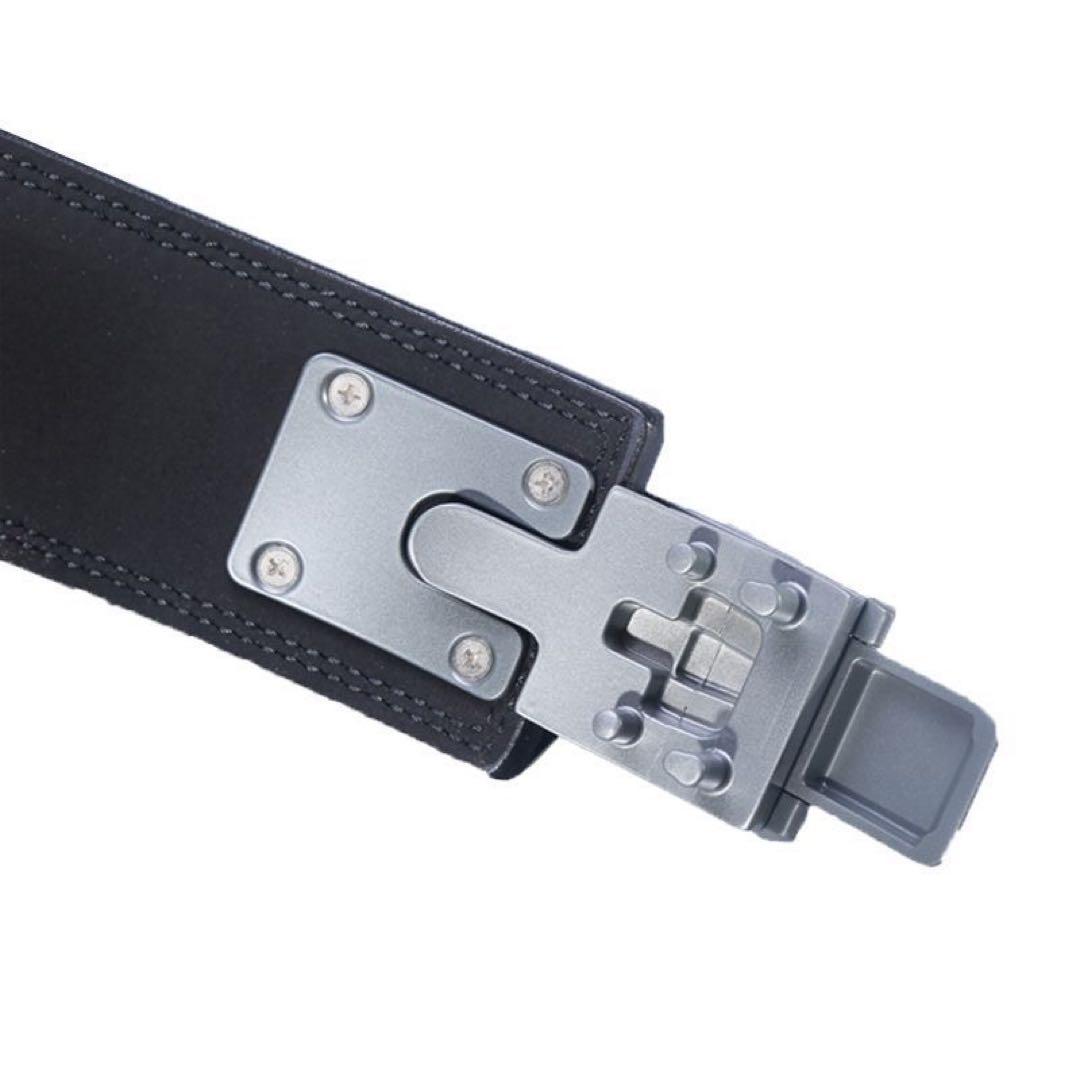 黒 レザーパワーベルト 調整可能穴付き