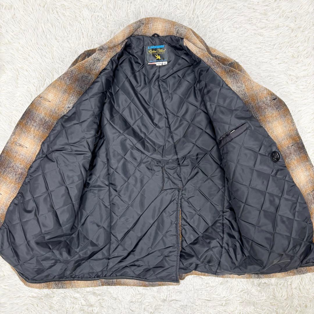 USA製 スピワック ゴールデンフリース オンブレーチェック Pコート 40
