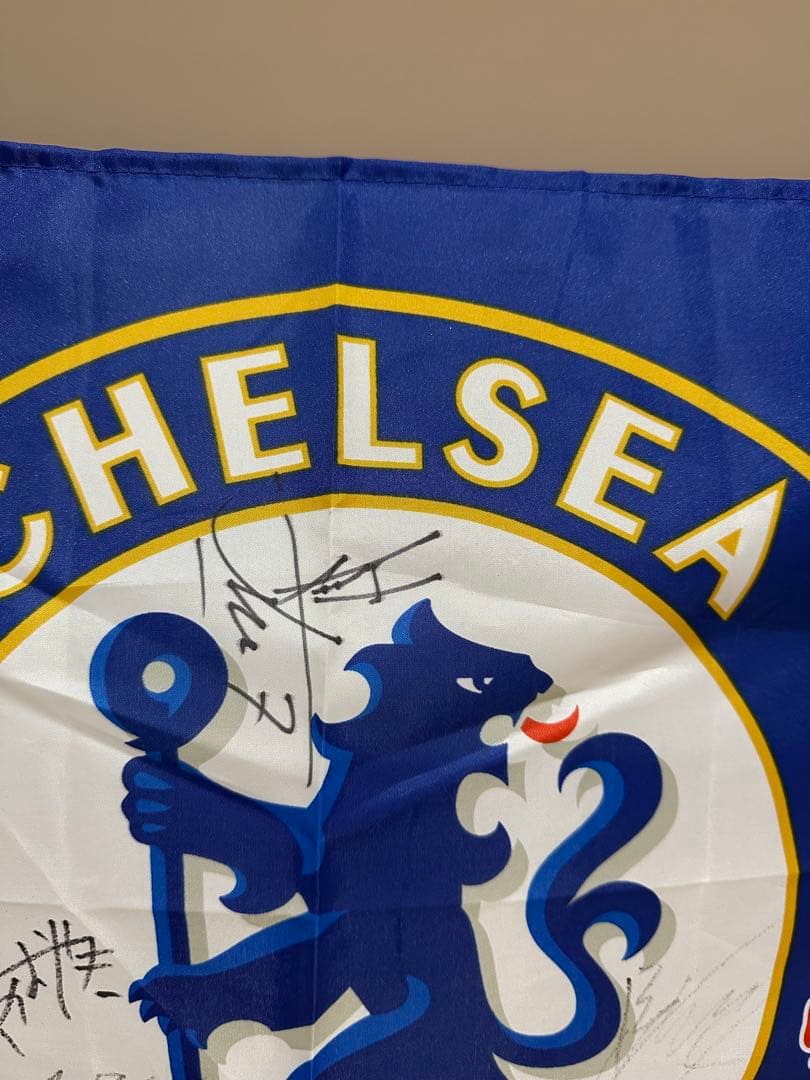 チェルシーFC 直筆サイン入りフラッグ