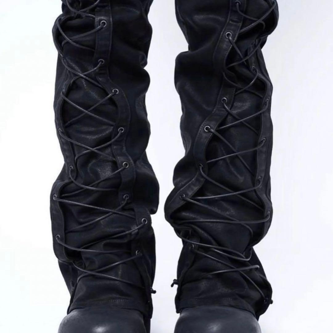 パンツ no mass prod 007GLM WAXED DENIM JEANS