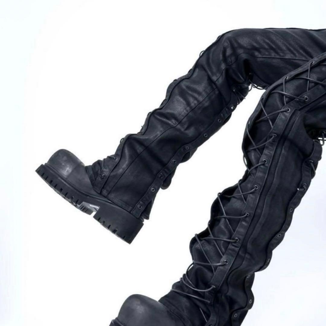 パンツ no mass prod 007GLM WAXED DENIM JEANS