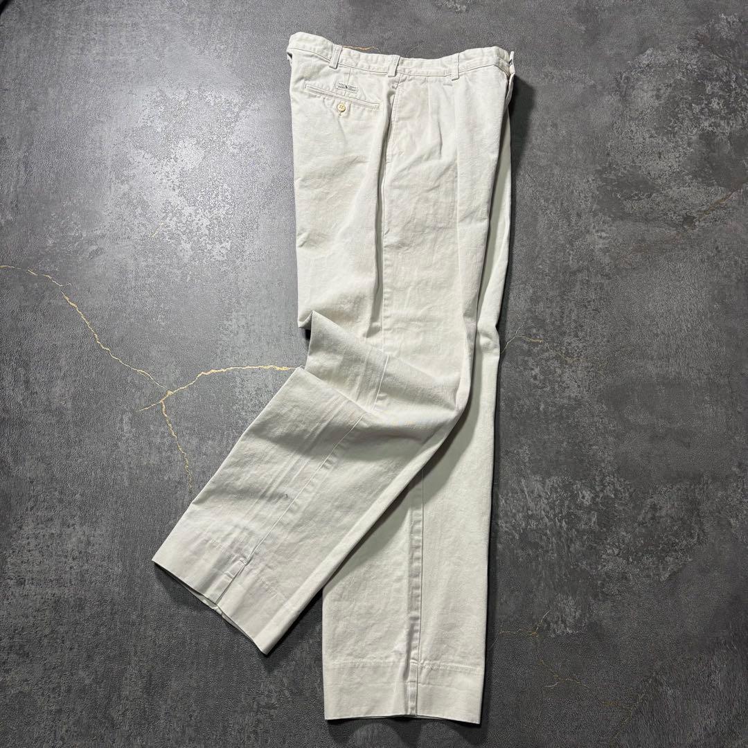 古着PolobyRalphLaurenポロチノパンツホワイトW32L32アメカジ