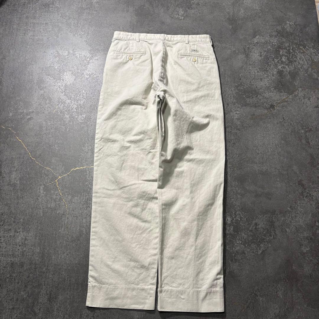 古着PolobyRalphLaurenポロチノパンツホワイトW32L32アメカジ