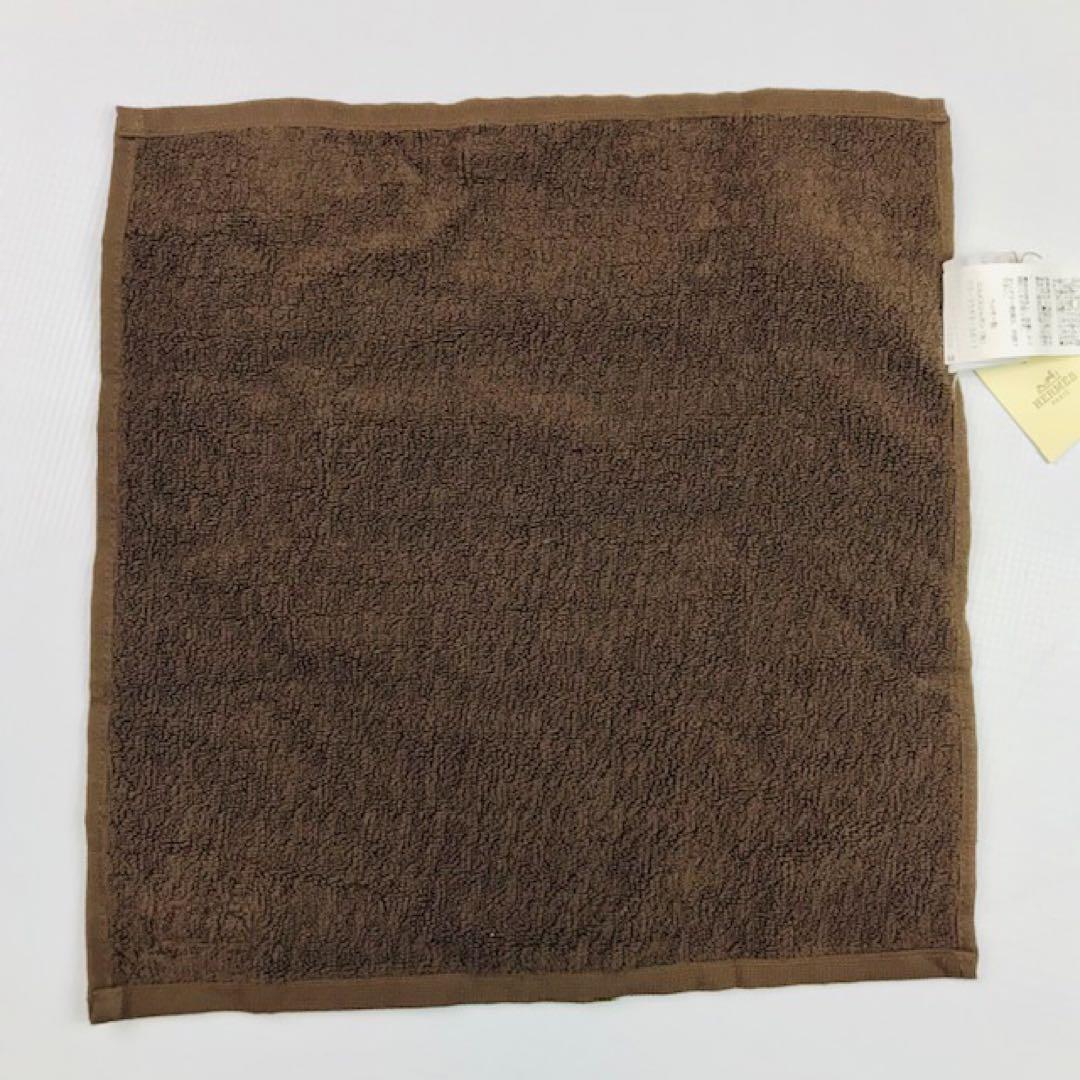 新品未使用★エルメス・ブランドロゴラバーワッペン付 Hロゴ ハンドタオル