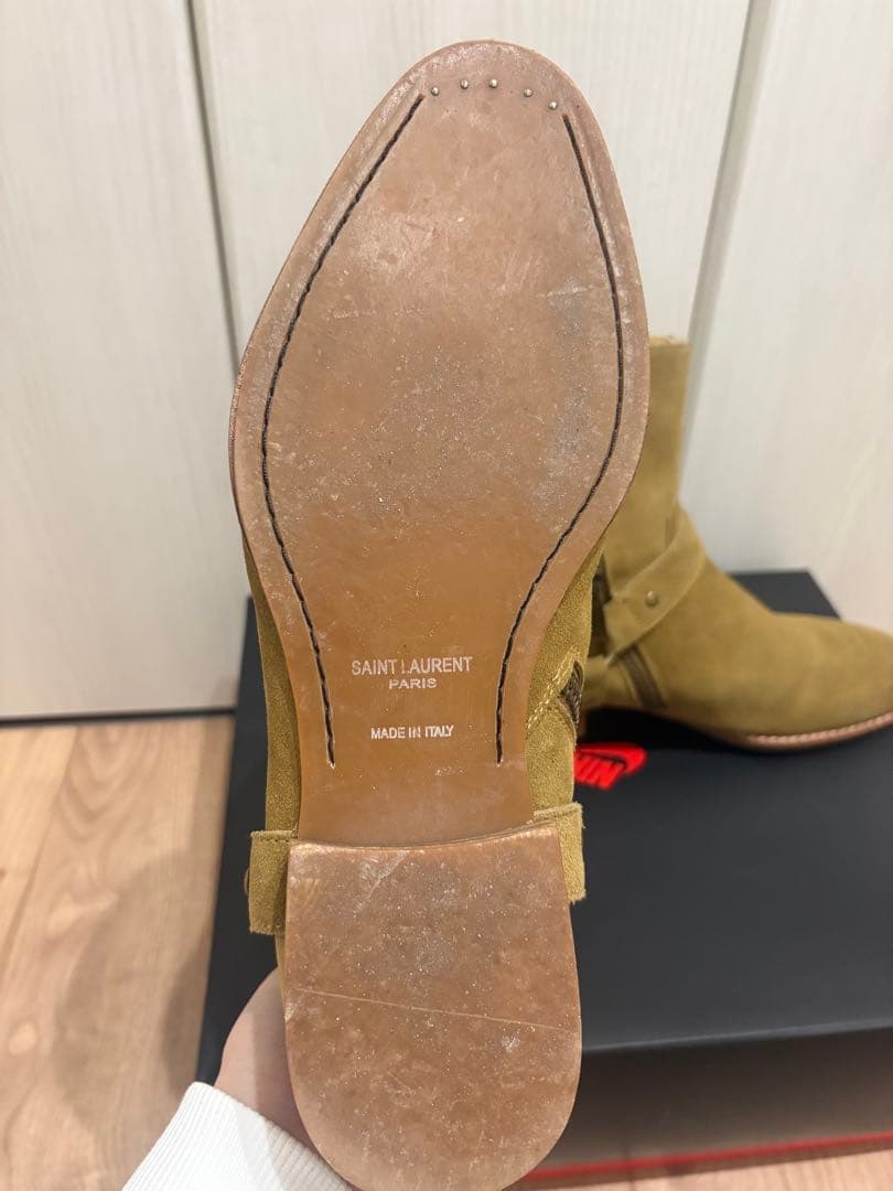 コ*ク様 スウェードサイドゴアブーツ　SAINT LAURENT