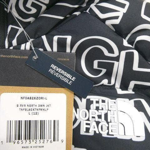 ザ ノースフェイス リバーシブル ノース ダウンジャケット 150cm 黒白