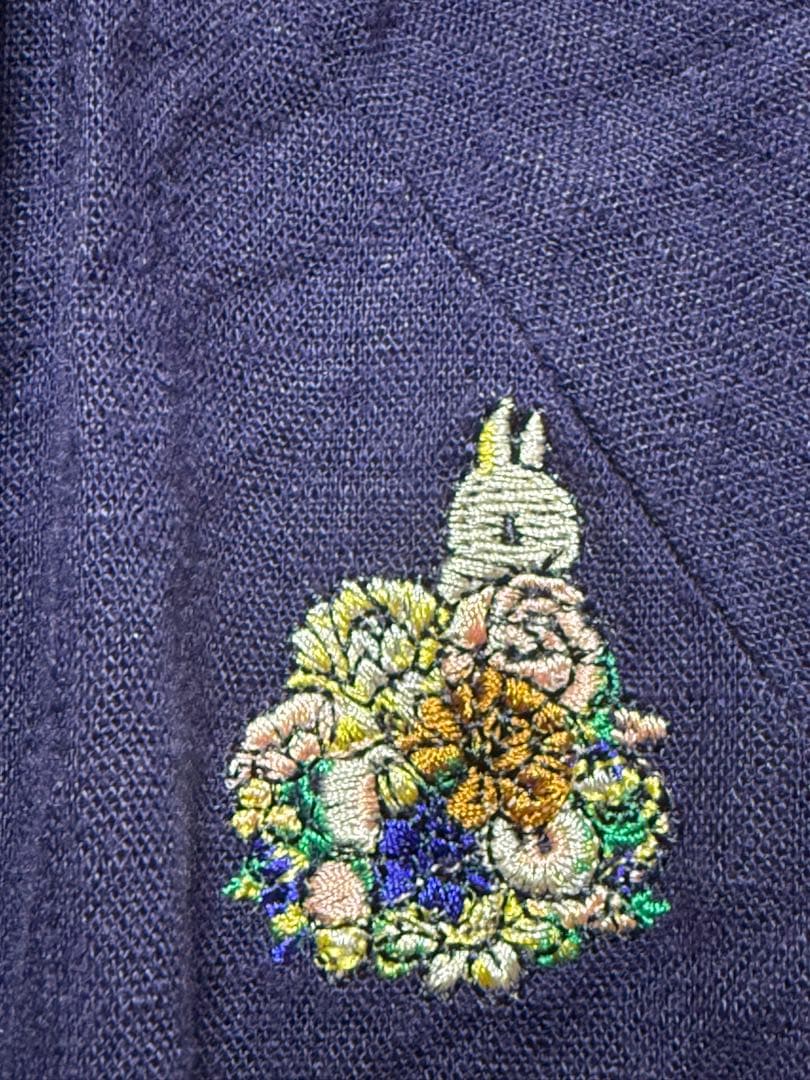 フランシュリッペ 花束うさぎ刺繍ワンピース
