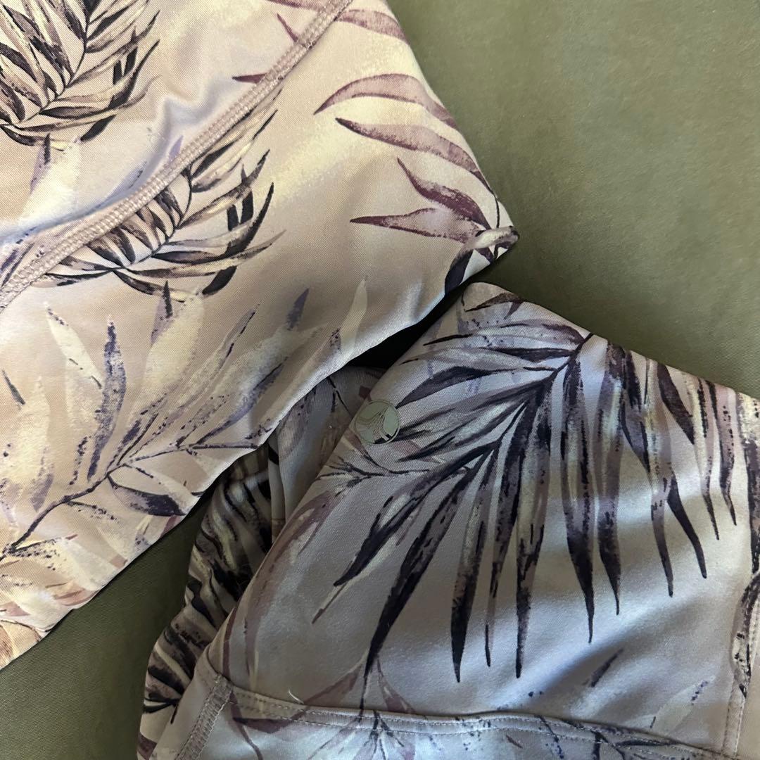 SUKALA ヨガウェア ラベンダー 葉柄 セットアップ S