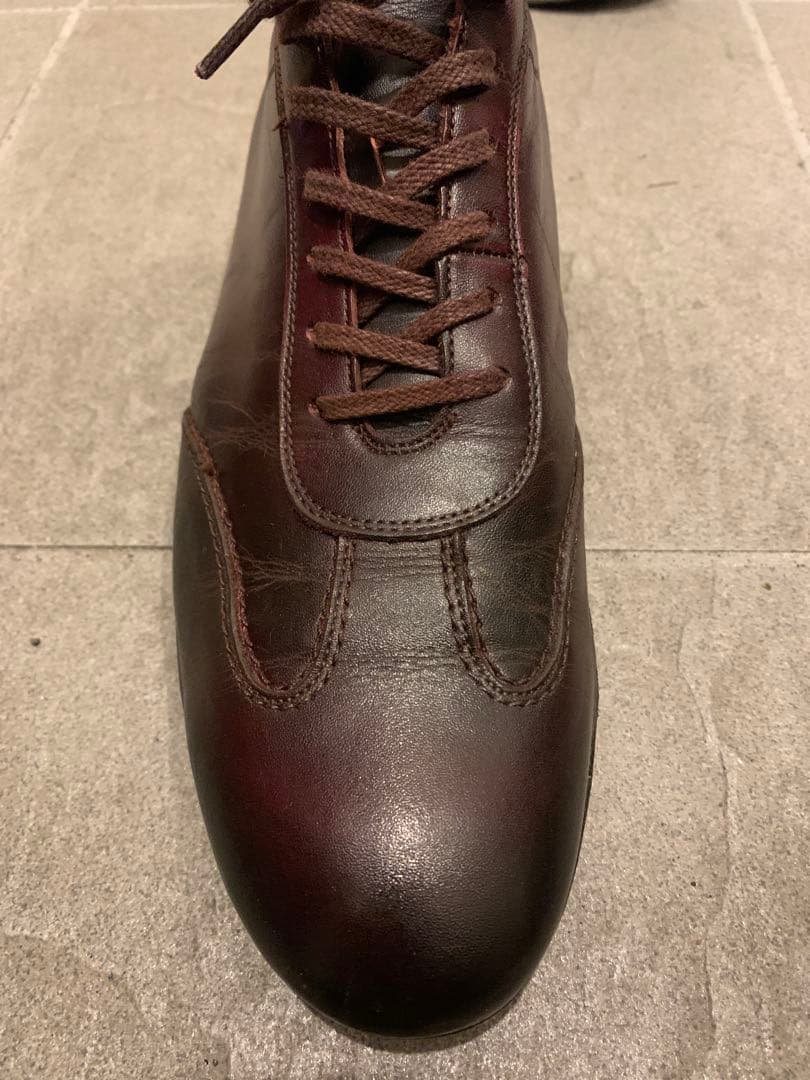 大塚製靴　レザー スニーカー　バーガンディ25.5cm