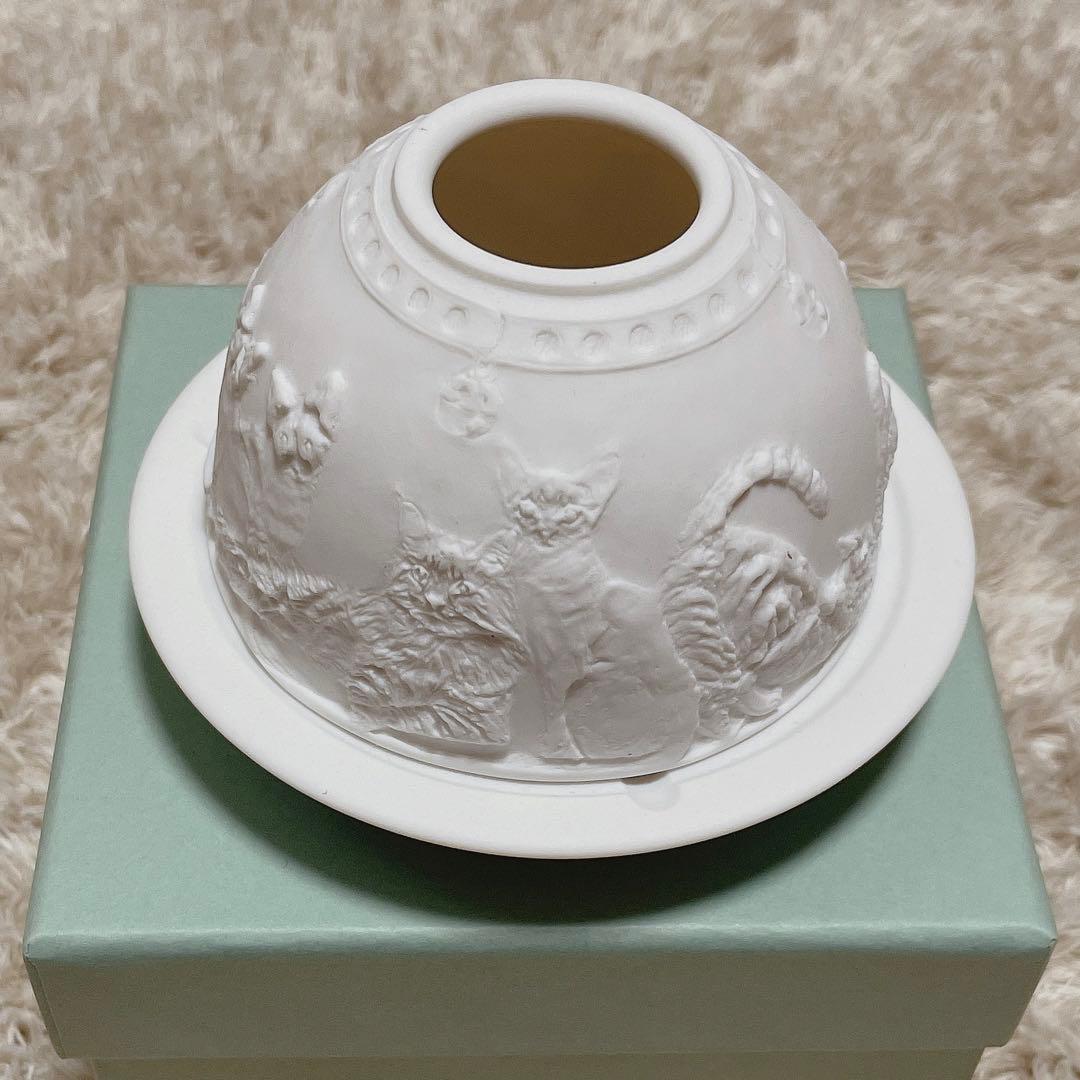 【BERNARDAUD】 猫のキャンドルホルダー