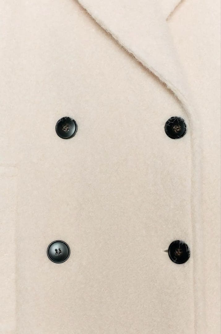 ブークレダブルブレストミディ丈コート