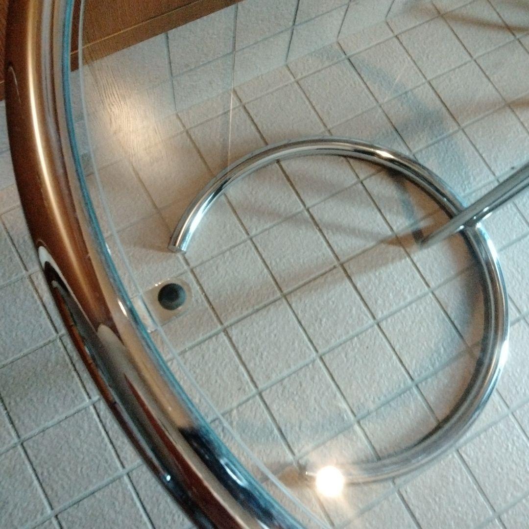 7段階高さ調節☆ガラステーブル☆デザイナーズ☆