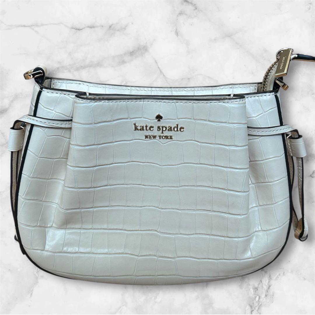 【美品】kate spade ダンプリング　ショルダーバッグ　2WAY　白