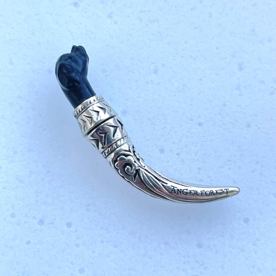 グッチ アンガーフォレストブラックドッグピアス　Gucci片耳用　レア