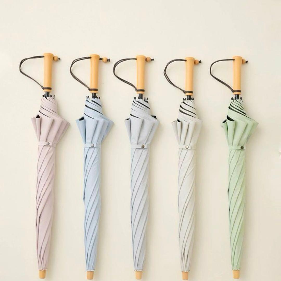 サンバリア100未使用2段折mokuアイボリー完全遮光日傘二段折人気折り畳み