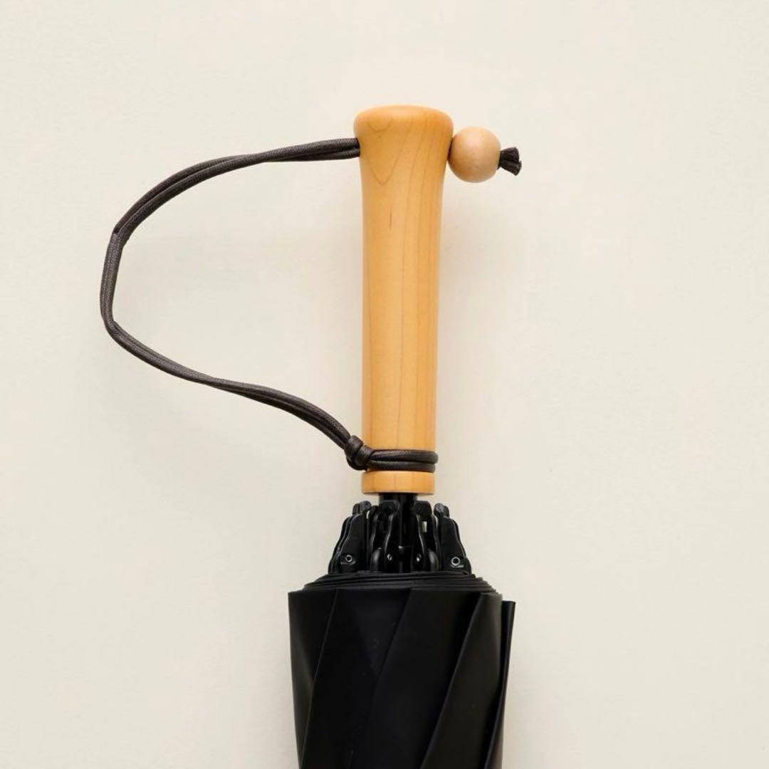 サンバリア100未使用2段折mokuアイボリー完全遮光日傘二段折人気折り畳み