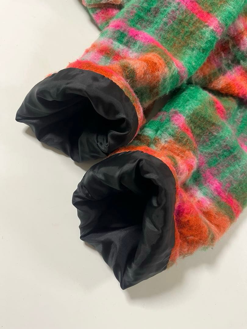 【ANNA BASSANI】アンナバッサーニ モヘア　チェック　チェスターコート