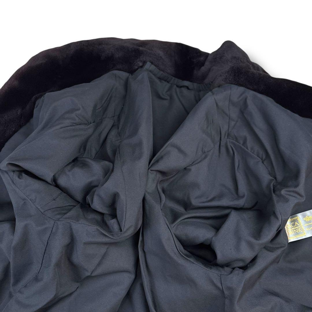 【Leo】極美品 サガミンク ロイヤル ブラックミンクコート シェアード