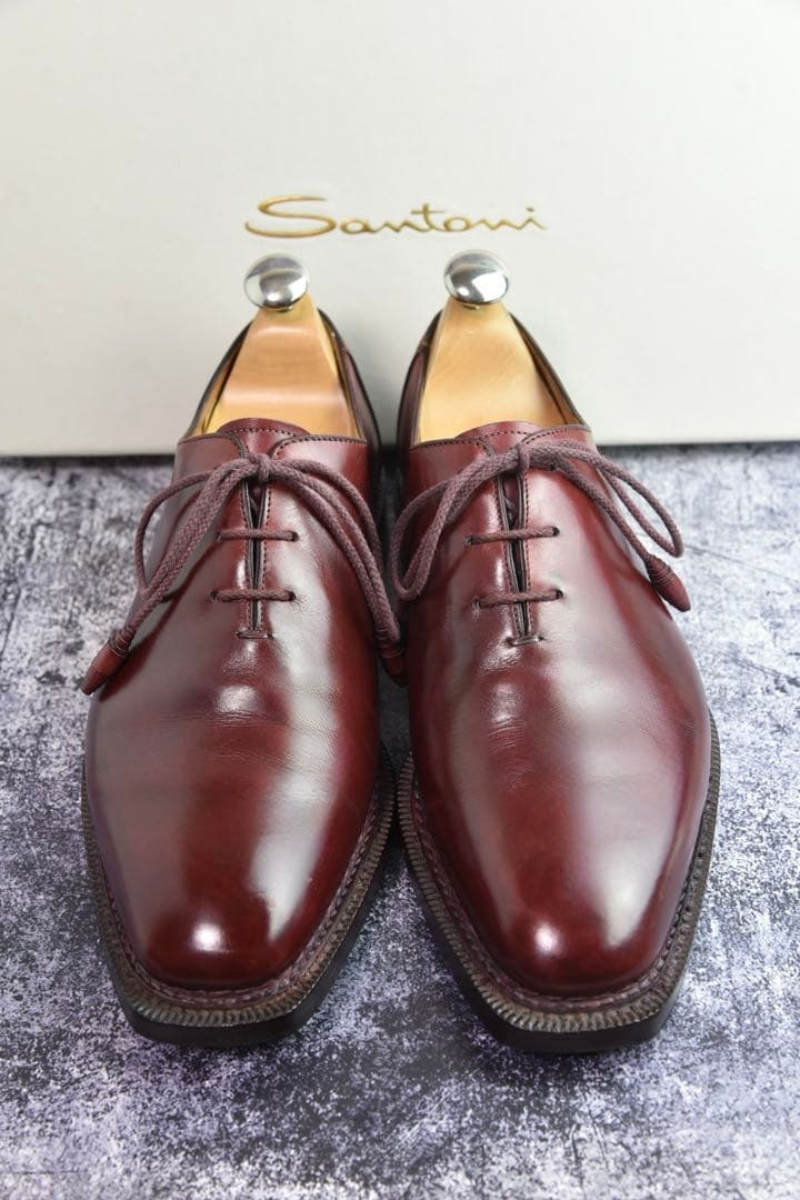 ノルヴェジェーゼ製法　サントーニ　ホールカット　レザーシューズ　サイズ6