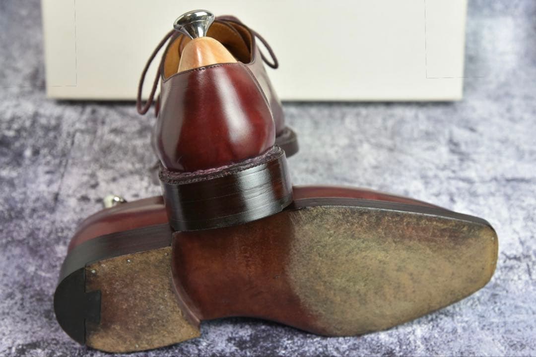 ノルヴェジェーゼ製法　サントーニ　ホールカット　レザーシューズ　サイズ6