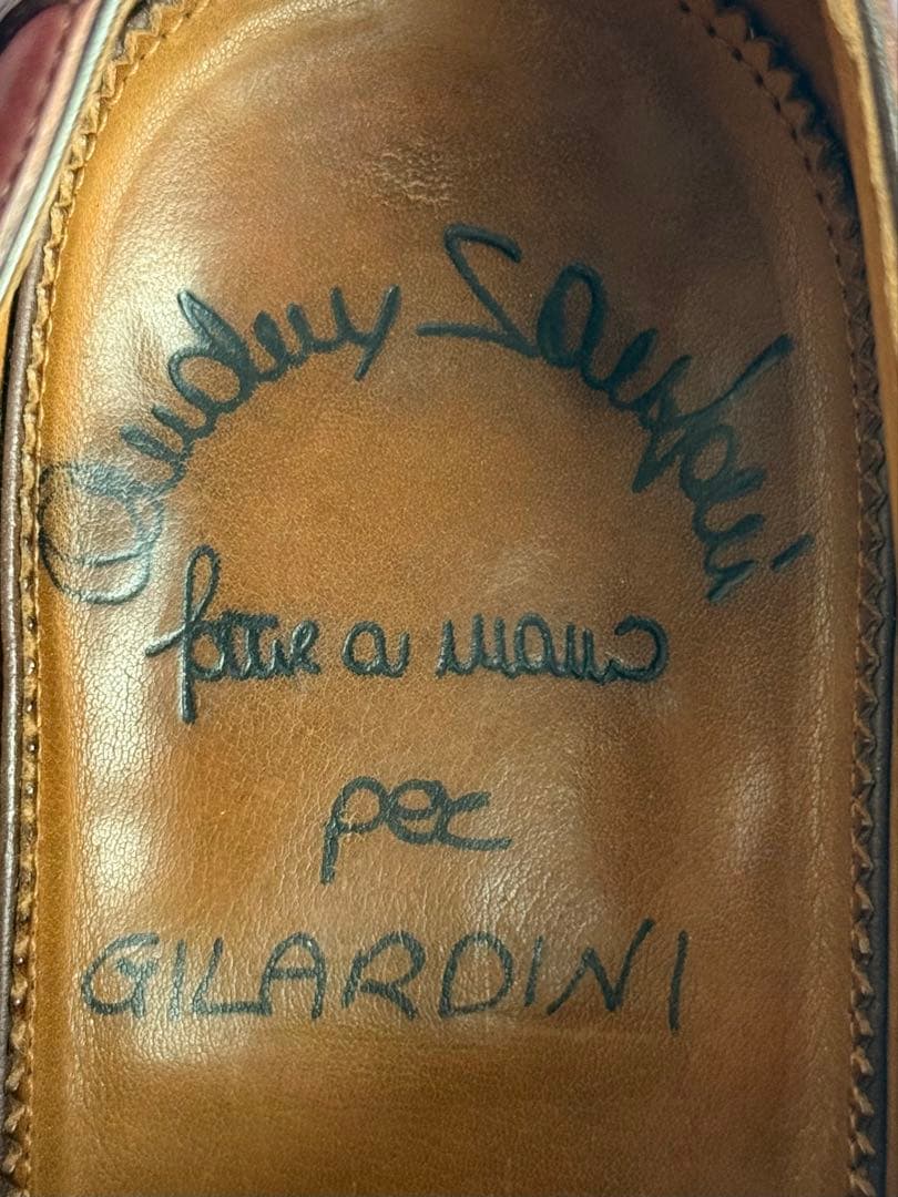 ノルヴェジェーゼ製法　サントーニ　ホールカット　レザーシューズ　サイズ6