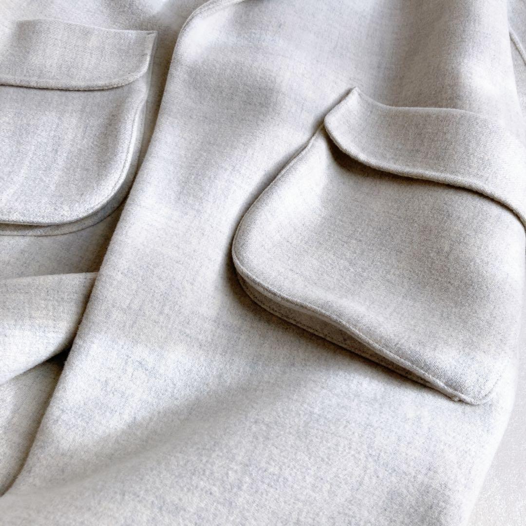 【美品】エンフォルド ダブルフェイス 立体ポケット オーバーサイズロングコート