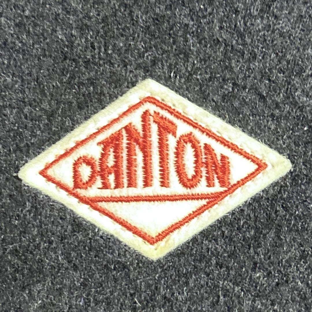 DANTON ダントン ウールモッサ カラーレスVネックジャケット　ノーカラー