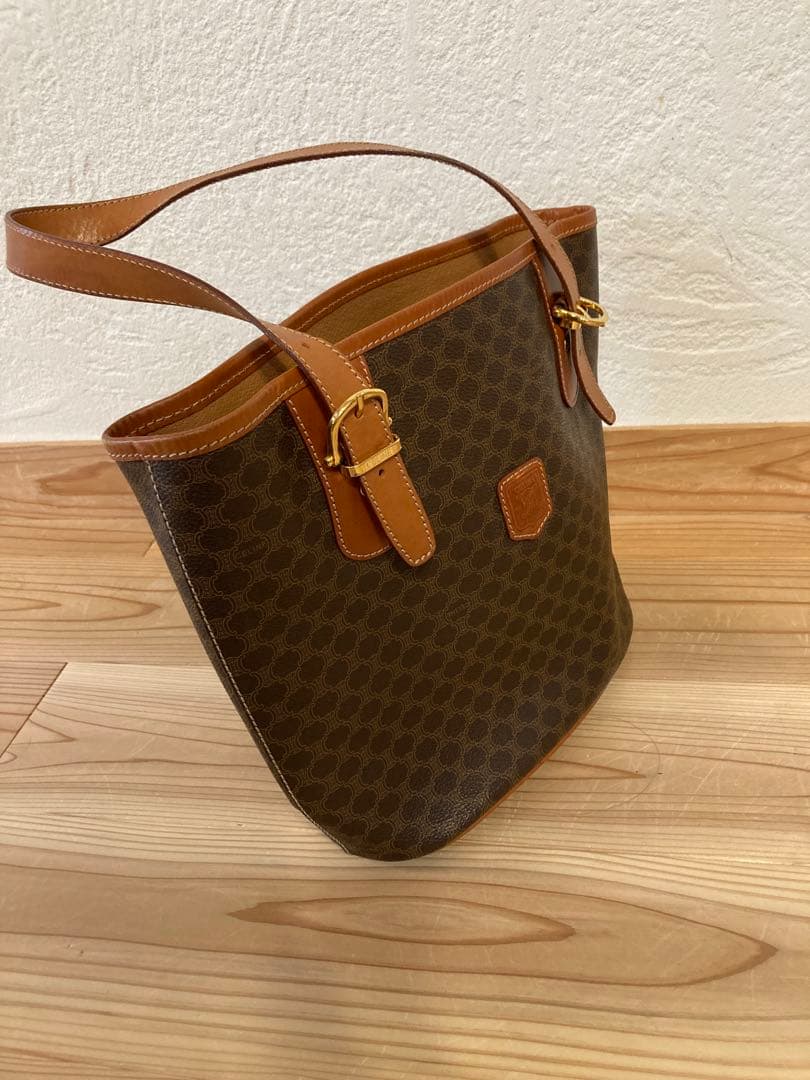 W*!様 CELINE セリーヌ マカダム トートバッグ レザー