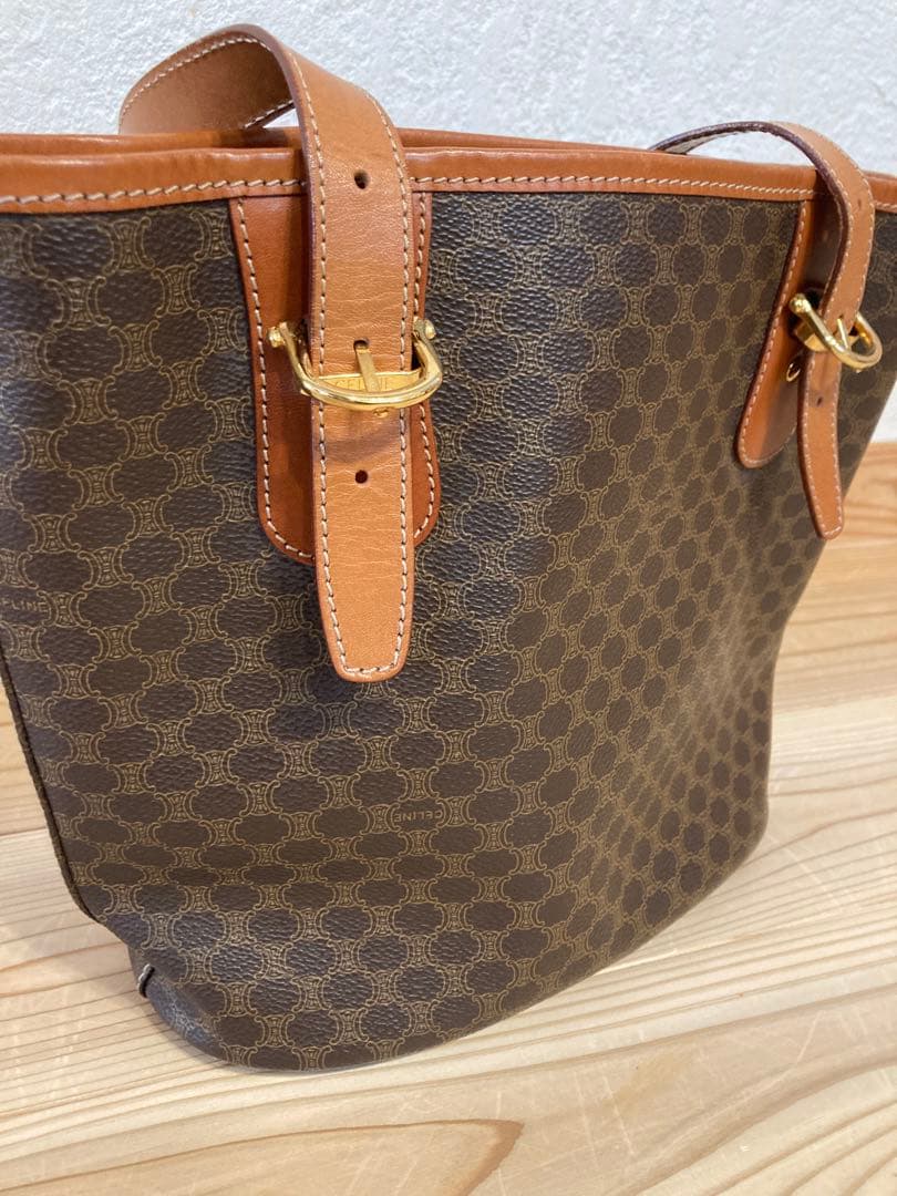 W*!様 CELINE セリーヌ マカダム トートバッグ レザー